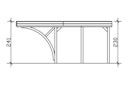 Vorschaubild Skan Holz Carport Friesland 314x555 cm inkl. 2 Einfahrtsbögen Sparset 6