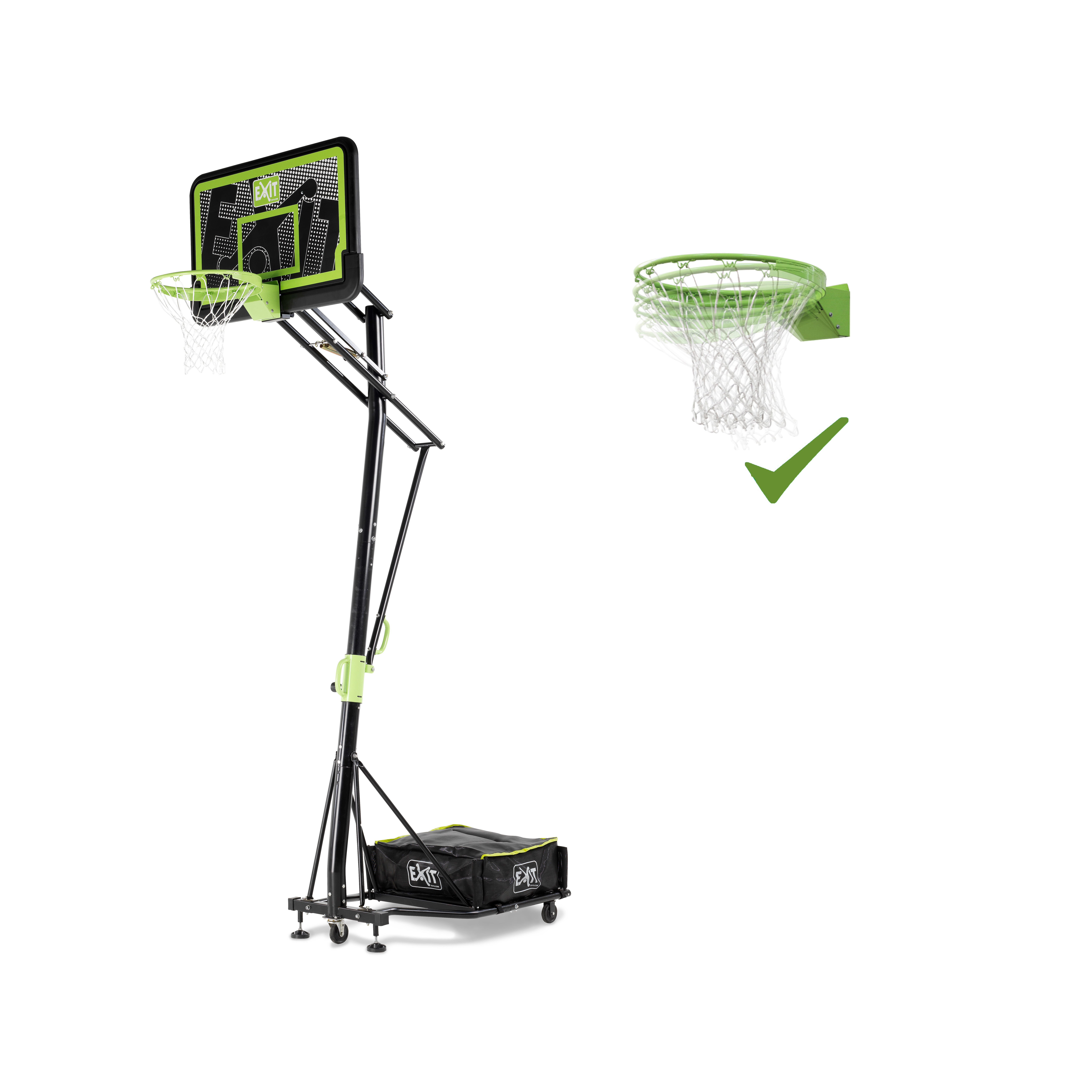 Exit Basketballkorb Galaxy Portable Basket Black Edition-mit Dunkring