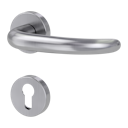 Vorschaubild Griffwerk ULMER GRIFF Klipptechnik | DESIGN MANUFAKTUR FS Panik -Edelstahl matt  Rosettengarnitur geteilter Vierkant 9mm -Klippt. -PZ -TS 38-50mm