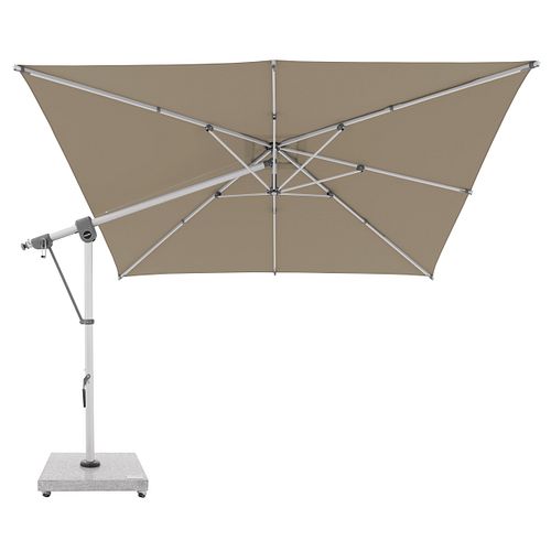 doppler Pendelschirm EXPERT 300 x 300 cm, Aluminium Silber / 100 % Polypropylen 220 g/m²
