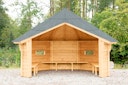 Wolff Finnhaus Wetterschutzhütte / Grillhütte Wanja 3327 XL 45