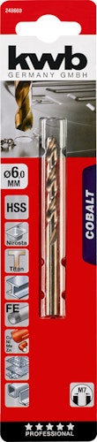 kwb COBALT HSS CO Bohrer 6,0 mm SB 248660