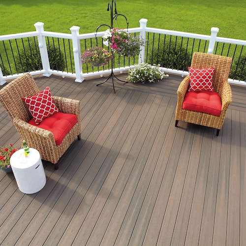 HANDMUSTER FIBERON Terrassendiele WPC Pro-Tec plus Latte
