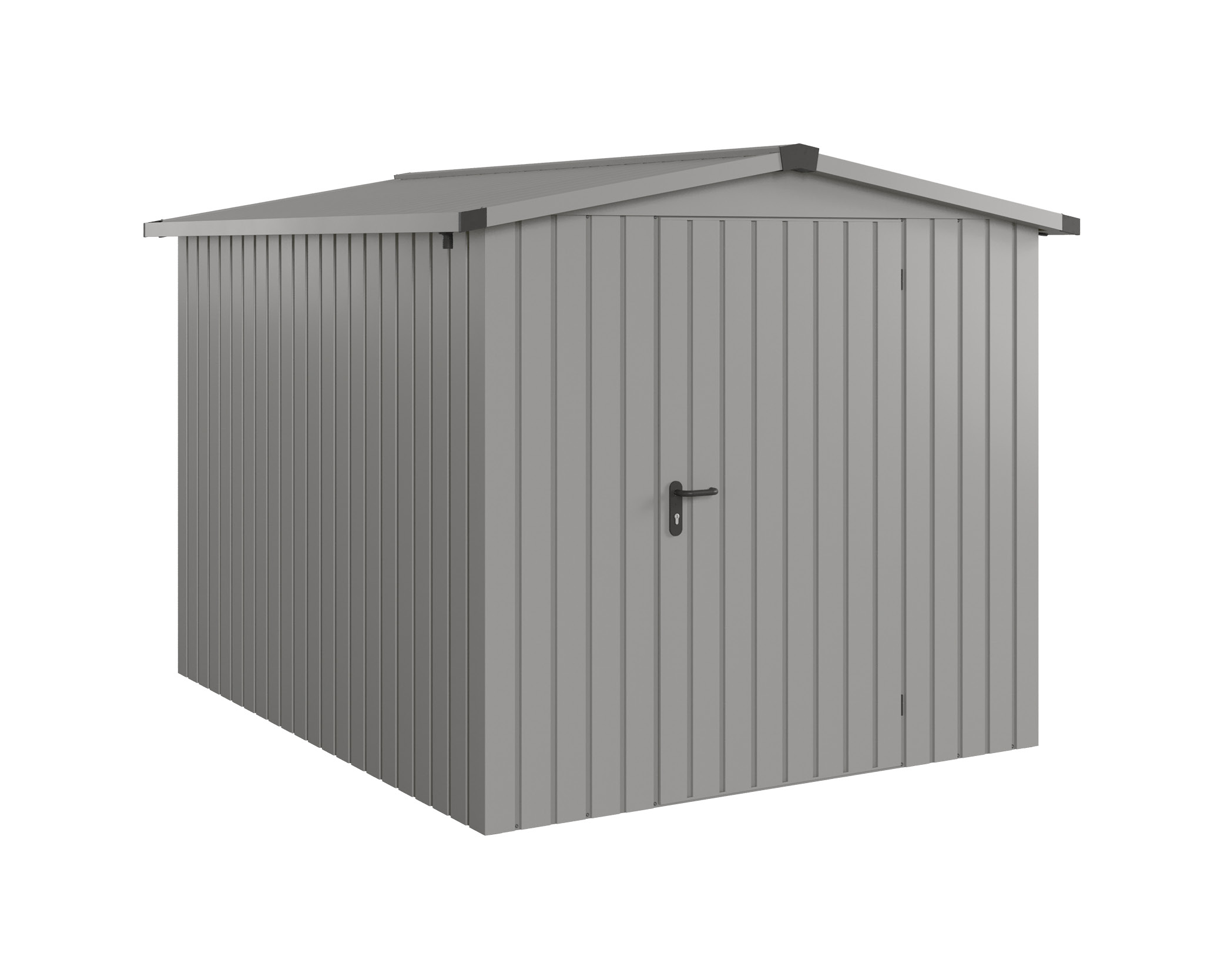 Thumbnail - Hörmann Metall-Gerätehaus EcoStar EuroLine mit Satteldach B 214 x T 262 cm (ESD 6), Motiv Modern (mit schmalen Lamellen)...