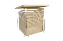Karibu Woodfeeling Gartenhaus Kerko 3/4/5 mit 240 cm Schleppdach/Seiten- und Rückwand