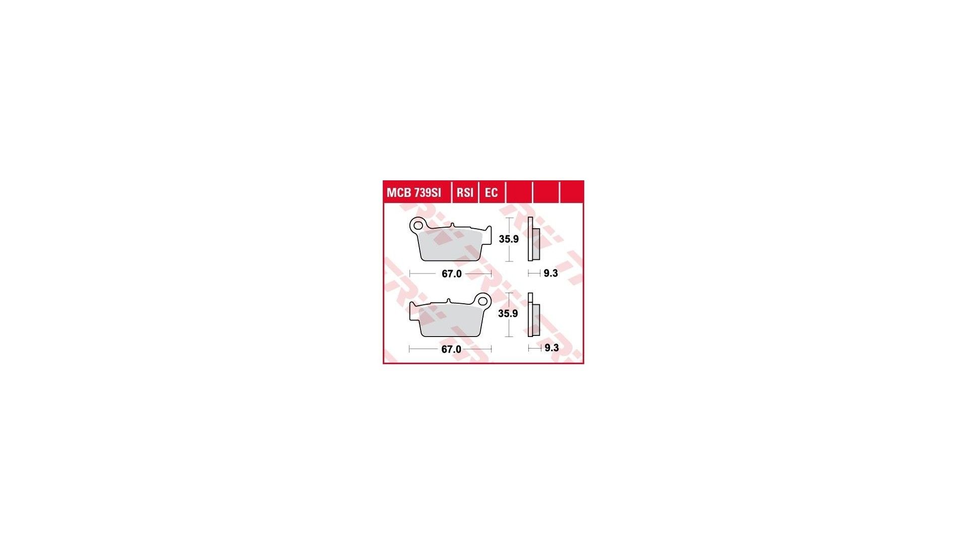 TRW Bremsbelag MCB 739 mit Zulassung