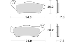 TRW Bremsbelag Typ SRM Sintermetall mit ABE, Bremsbelag "MCB 648" Satz