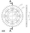 Vorschaubild Supersprox Stahl-Kettenrad 428 38Z (Schwarz)