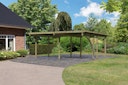 Vorschaubild Karibu Carport Doppelcarport Eco 1/2 - kesseldruckimprägniert
