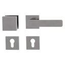 Vorschaubild Griffwerk Wechselgarnitur VAYA 265 MINIMAL MODERN fast2fix Fast2Fix  Rosetten eckig Knopf SQUARE Samtgrau R