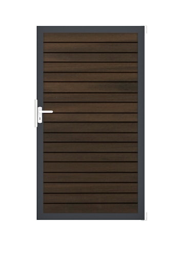 GroJa Solid Rhombus Einzeltor Rahmen Aluminium Anthrazitgrau 1000 x 1800 mm