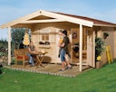 Vorschaubild Weka 28 mm Gartenhaus 111 A mit Vordach (200 cm)