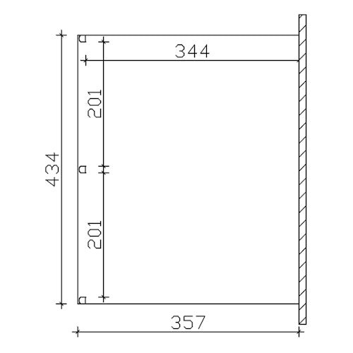 Skan Holz Aluminium Terrassenüberdachung Garda Breite 434 cm