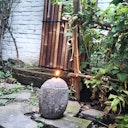 BambusBASIS Steinöllampe - handgefertigt