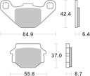 Vorschaubild SBS Bremsbelag 541HF Street Ceramic