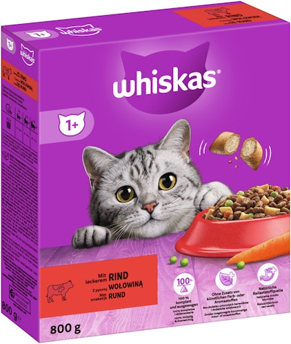 Whiskas 1+ 800 Gramm Katzentrockenfutter