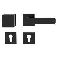 Griffwerk Wechselgarnitur VAYA 265 MINIMAL MODERN fast2fix Fast2Fix  Rosetten eckig Knopf SQUARE Graphitschwarz R