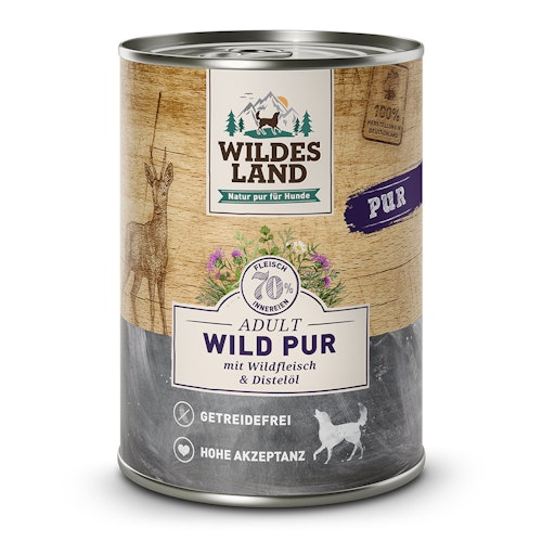 Wildes Land PUR Hundenassfutter 400g
