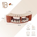 Vorschaubild Badeko Bank „Freiburg“ in Edelrostoptik