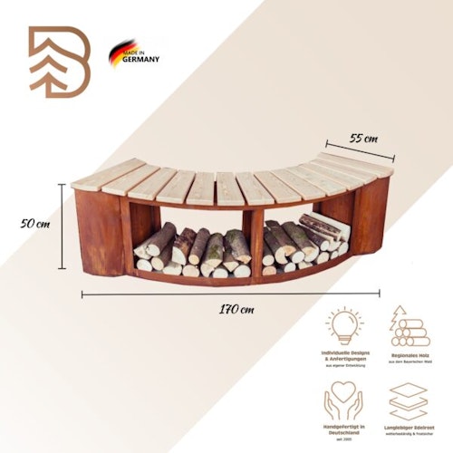 Badeko Bank „Freiburg“ in Edelrostoptik