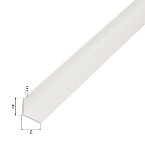 Alberts® Winkelprofil, gleichsch., PVC weiß, LxBxHxS 2000 x 100 x 100 x 2 mm 477028