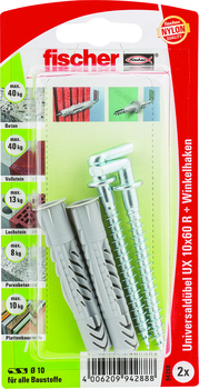 FISCHER Universaldübel UX 10x60 WH K (2 Stück)