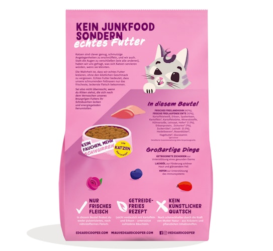 Edgard&Cooper Kitten Ente und Huhn Katzentrockenfutter