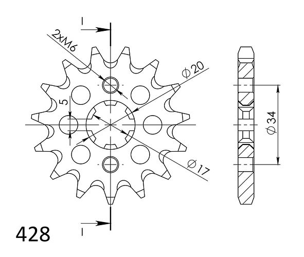 Supersprox Ritzel 428 15Z