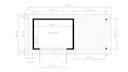 Bertilo Gartenhaus Pent Modern 2 Plus inkl. Anbaudach - 18 mm
