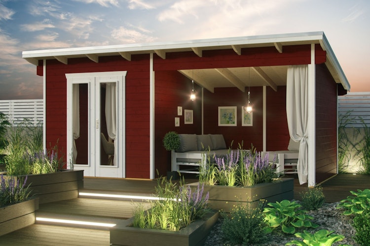 Skan Holz Gartenhaus Texel - 28 mm