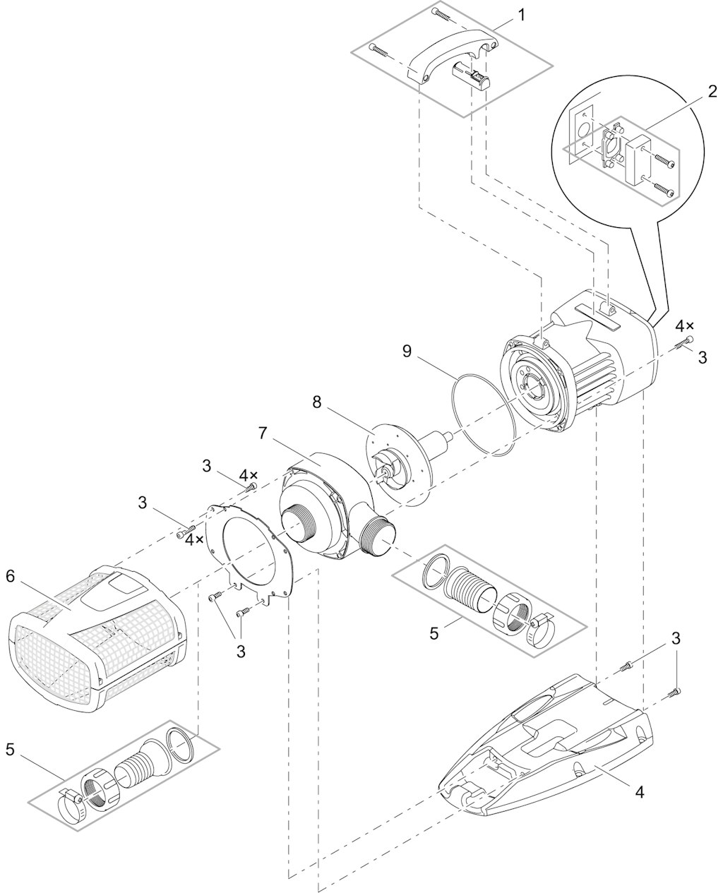 Explosionszeichnung Ersatzteile