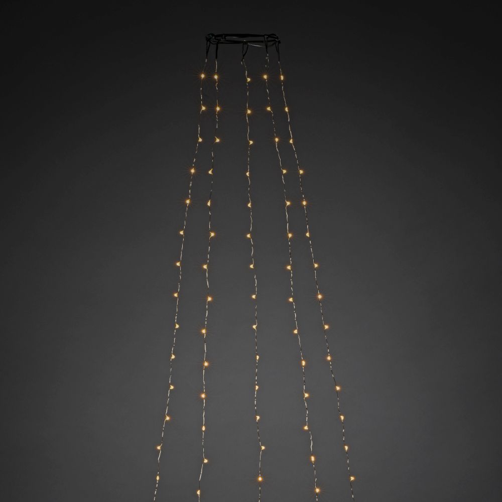 Konstsmide Weihnachtsbeleuchtung  LED Baummantel Ring Tropfen 5Strä.à36Dio