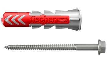 FISCHER DuoPower 10 x 50 S Schraube nicht rostender Stahl A4 (2 Stück) 535488