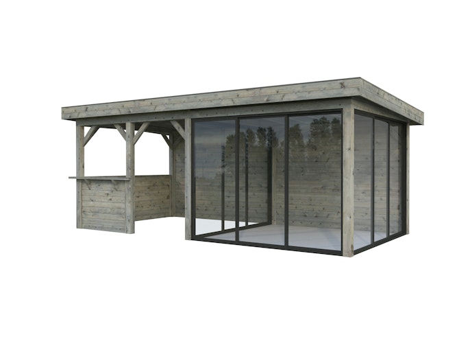 Palmako Gartenhaus Connect Lenna 16,6 m² Set 408 Slide