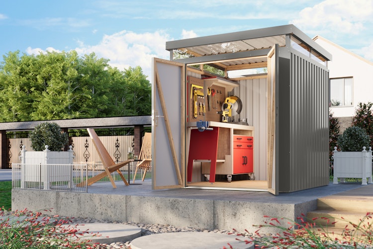 Karibu Metall Gartenhaus Aurum 2/2,5/3/3,5