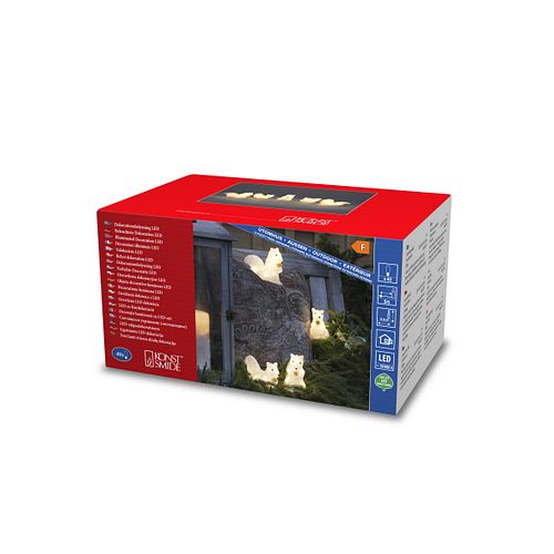 Konstsmide Weihnachtsbeleuchtung  LED Acryl Eichhörnchen 5er-Set