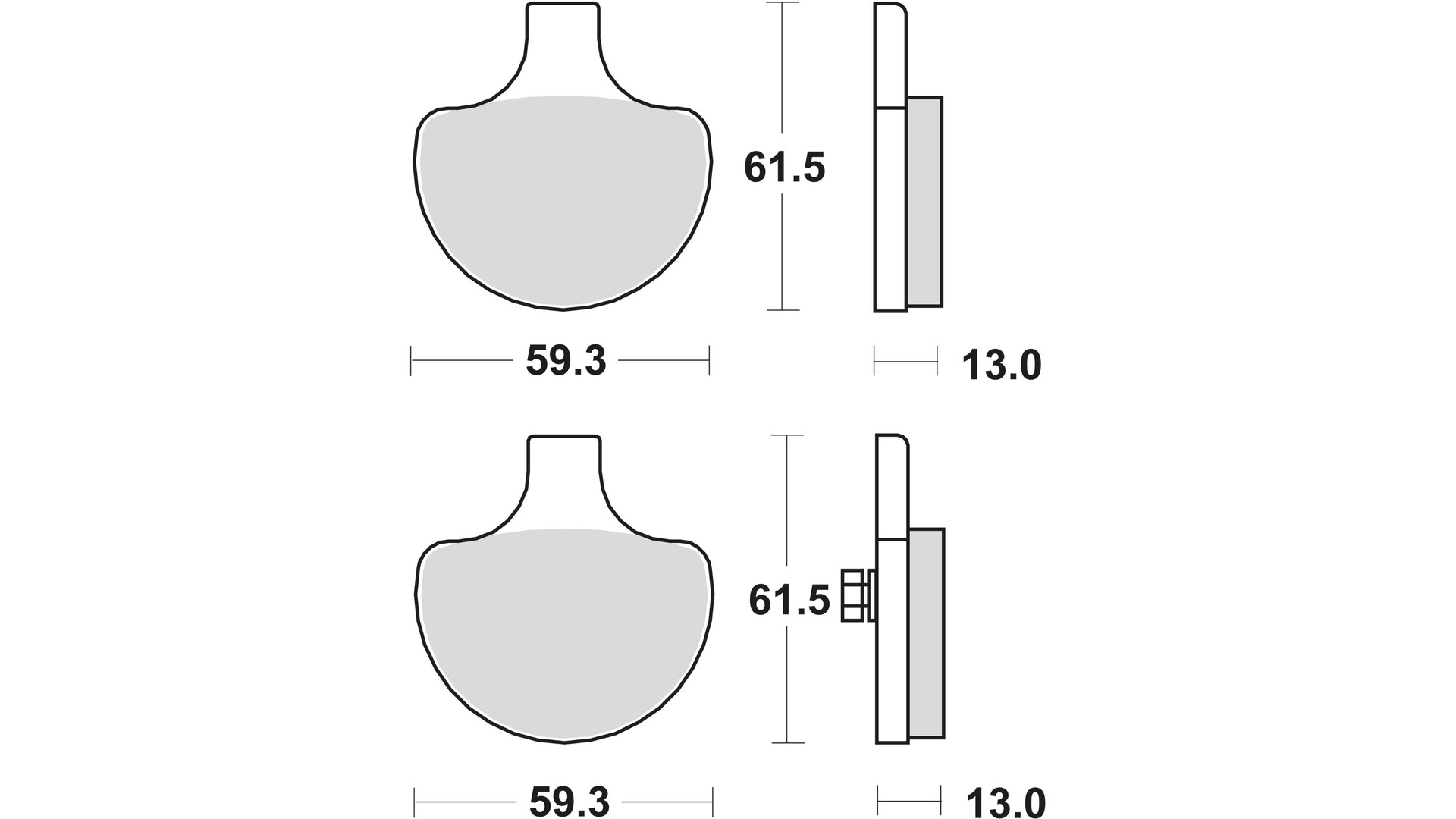 TRW Bremsbelag Typ Organisch Standard, Bremsbelag "MCB 548" Satz