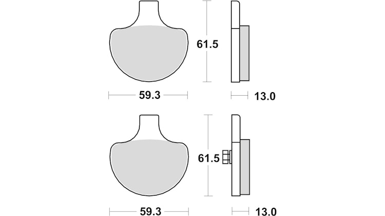 TRW Bremsbelag Typ PC, Organisch Performance Comfort, Bremsbelag "MCB 548" Satz