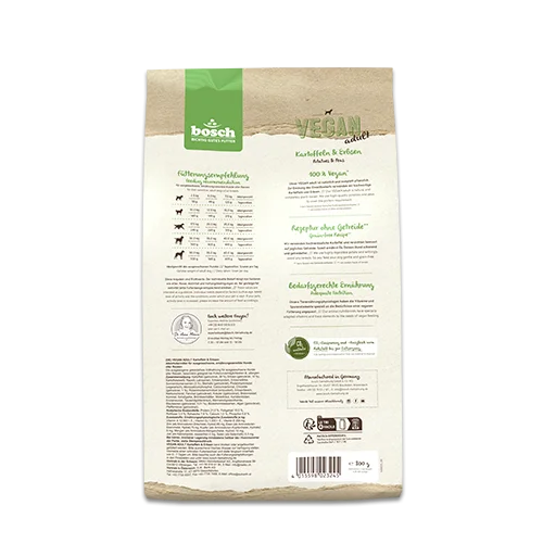 bosch tiernahrung 10kg HPC Vegan mit Erbsen Hundetrockenfutter