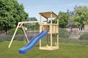 Vorschaubild Akubi Kinderspielturm Anna mit Pultdach inkl. Wellenrutsche und Doppelschaukel