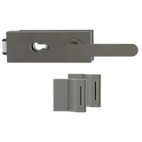 Griffwerk PURISTO S -Kaschmirgrau Ganzglastürbeschlagset -3-teiliger Bandsatz -mit Griff DESM AVUS -EM -PZ