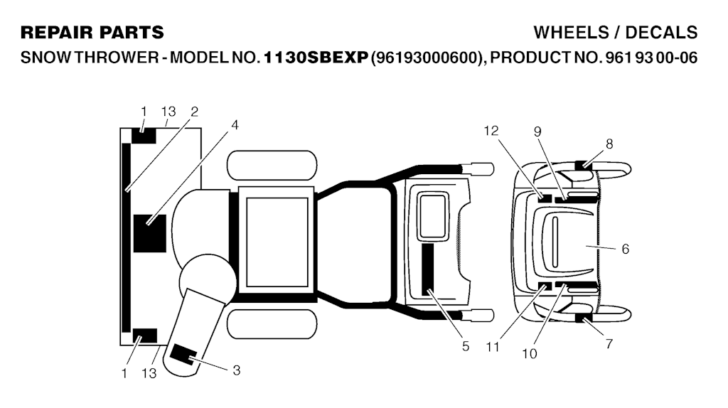 Explosionszeichnung Ersatzteile