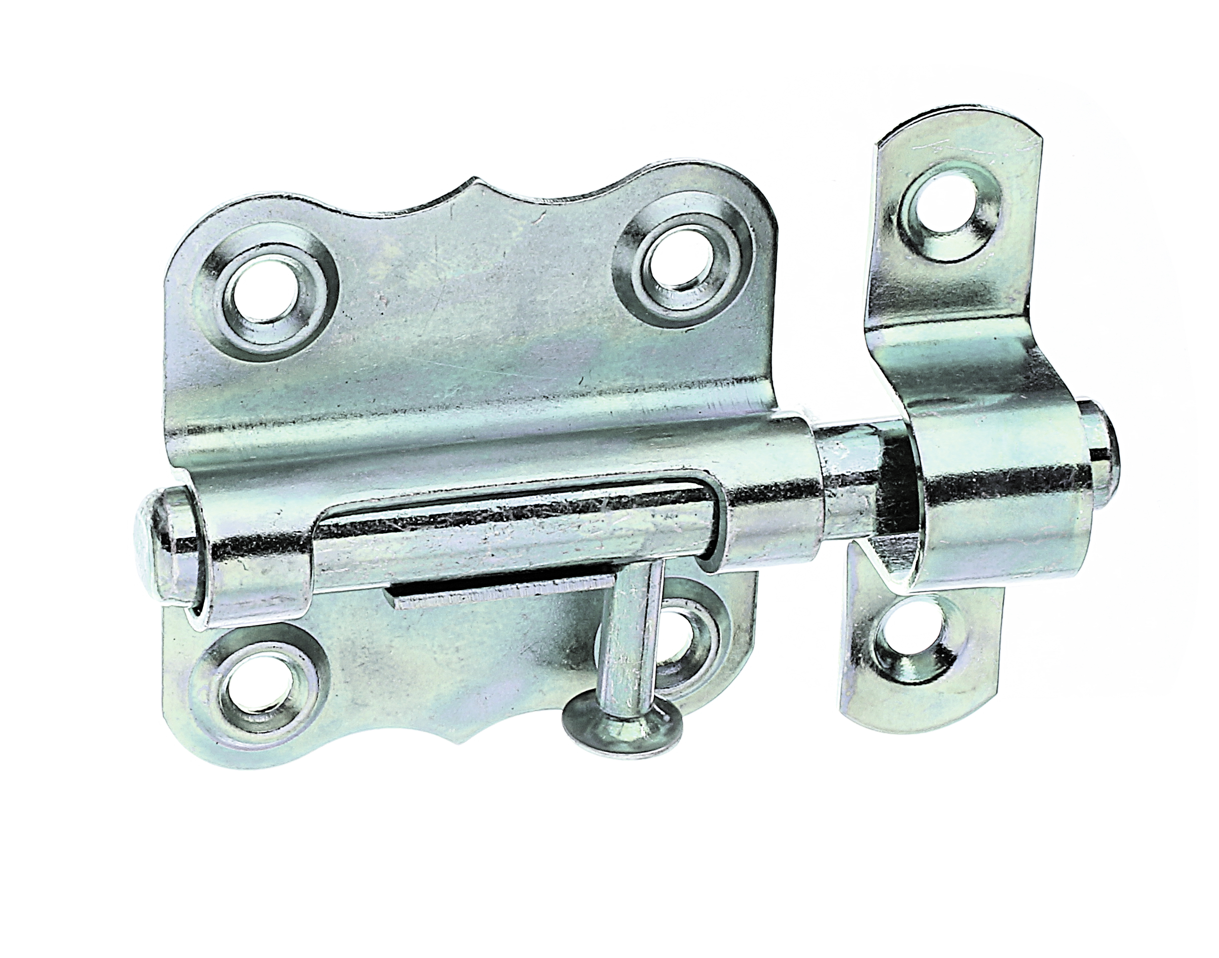 Alberts® Grendelriegel, mit Knopf, ohne Feder, mit Schlaufe, galvanisch verzinkt dickschichtpassiviert,LxB47x46mm 123376