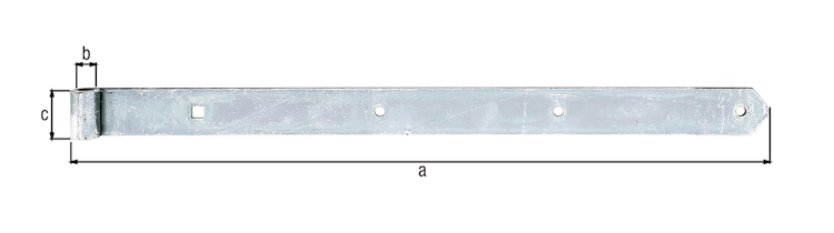 Alberts® Ladenband, gerade, Abschluss abgerundet, galvanisch verzinkt dickschichtpassiviert, LxB 700x45 mm, Rolle ⌀16 mm 314255