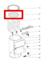 Karibu Ersatz Steingitter 3,6 kW Ofen 0865000999