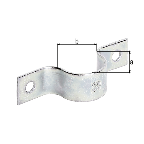 Alberts® Rohrschelle, galvanisch verzinkt dickschichtpassiviert, Außen-⌀19 mm, ⌀3/4 Zoll, TxB 20x79 mm 216627