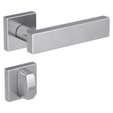 Vorschaubild Griffwerk Türgriff CARLA SQUARE Klippgarnitur- Edelstahl matt
