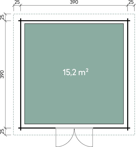 Wolff Finnhaus Gartenhaus Malmö 44-C isolierverglast