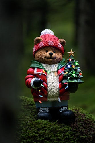 Konstsmide Weihnachtsbeleuchtung LED Teddybär groß batteriebetrieben,