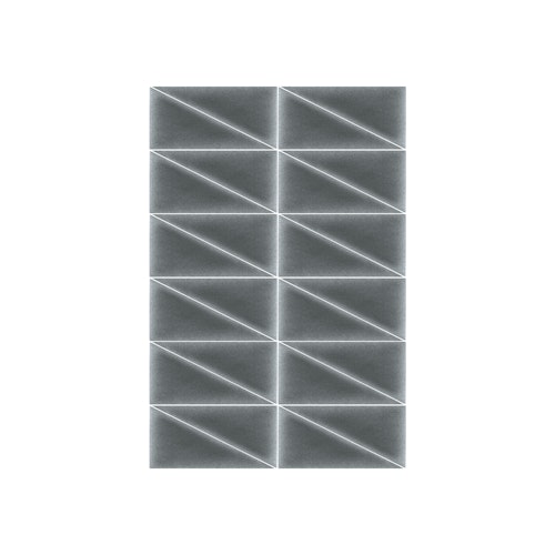 Mollis Polsterpaneel Dunkelgrau  15x30 cm